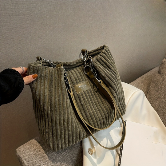 Giulia. - Soft corduroy shoulder bag