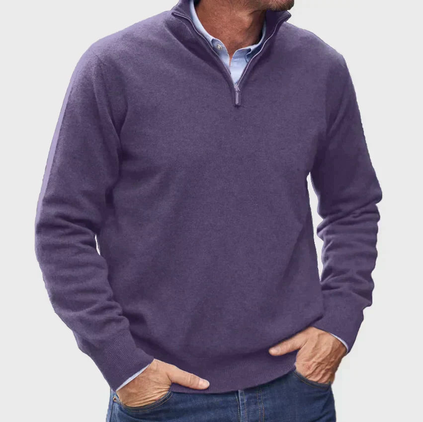 Italian Men’s Sweater with Zipper