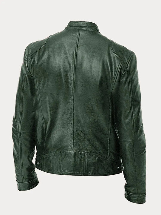 Victor | Casual Leather Jacket: Timeless Style and Comfort