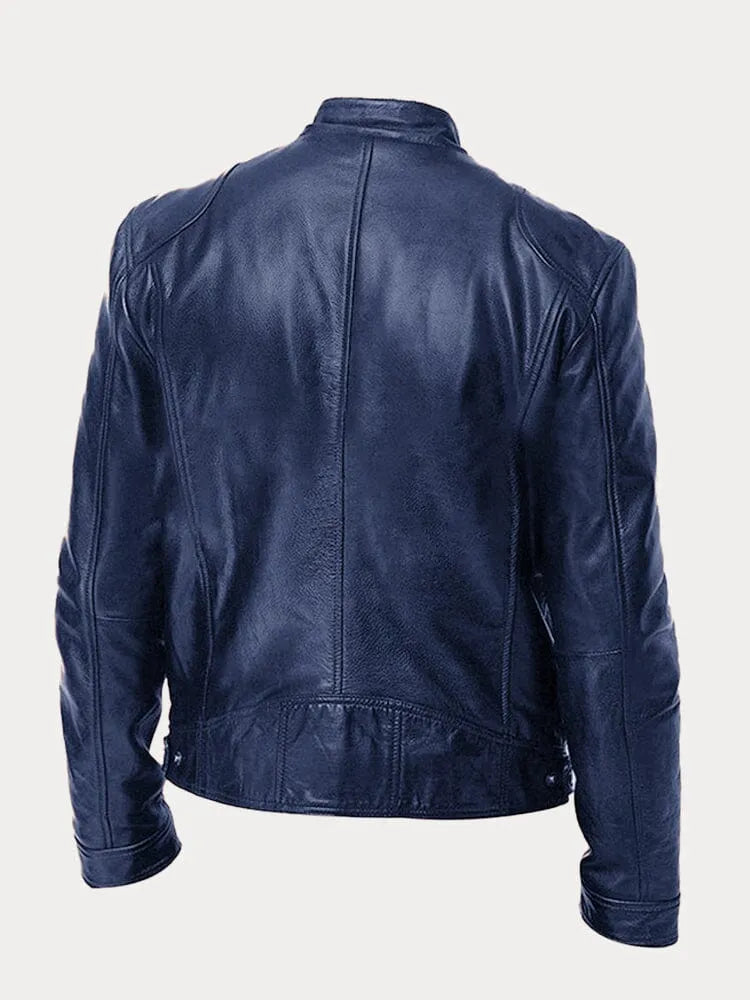 Victor | Casual Leather Jacket: Timeless Style and Comfort