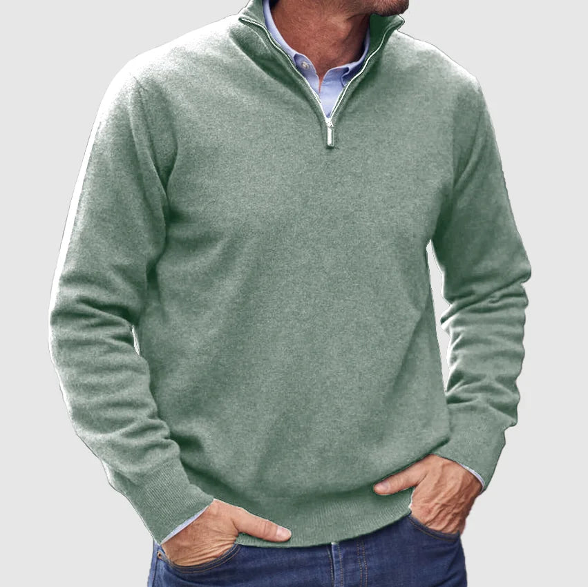 Italian Men’s Sweater with Zipper