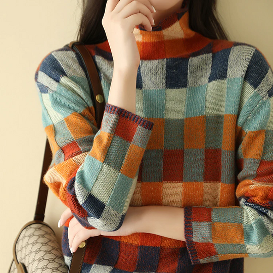 Harriet | Patchwork Turtleneck